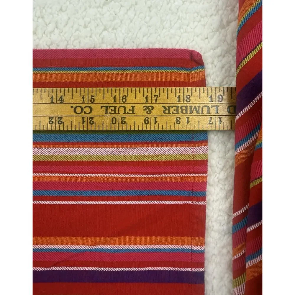 Target Casual Home Cabana Rio Collection Red Stripe Napkins 100% Cotton Set 10